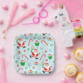 テニスクリスマスホリデーパーティー ペーパープレート (パーティー)