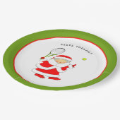 テニスクリスマスホリデーパーティー ペーパープレート (アングル)