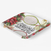 テニスクリスマスホリデー ペーパープレート (傾斜あり)