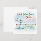 テニスクリスマス クリスマスの雪だるま シーズンカード (正面/裏面)