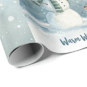 テニスクリスマス  クリスマスの雪だるま  ラッピングペーパー (ロールコーナー)