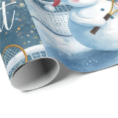 テニスクリスマス クリスマスの雪だるま ラッピングペーパー (ロールコーナー)