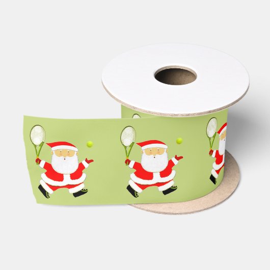 テニスクリスマス ホリデー サテンリボン (リール)