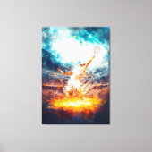 テニスグランドスラム – ダイナミックなスポーツアート – 強力 キャンバスプリント (正面)