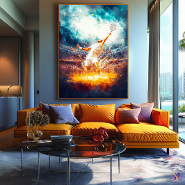 テニスグランドスラム – ダイナミックなスポーツアート – 強力 キャンバスプリント