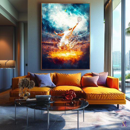 テニスグランドスラム – ダイナミックなスポーツアート – 強力 キャンバスプリント