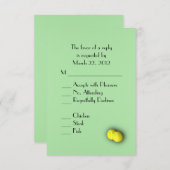 テニスグリーンRSVPとメニュー選択 出欠カード (正面/裏面)