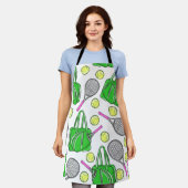 テニスグ名門私立校風のリーンベーキングアート エプロン (着用した状態)