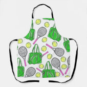 テニスグ名門私立校風のリーンベーキングアート エプロン (正面)