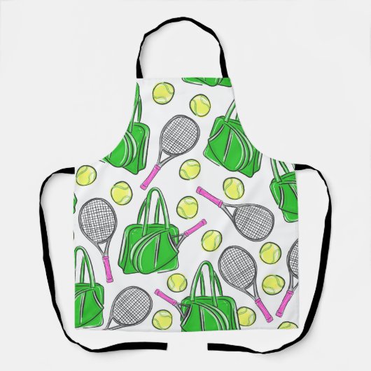 テニスグ名門私立校風のリーンベーキングアート エプロン (正面)
