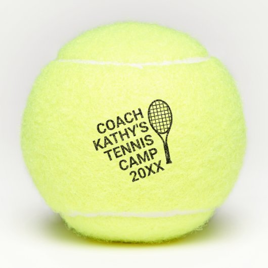 テニスコチキャンプカスタムパーソナライズされた テニスボール (正面)