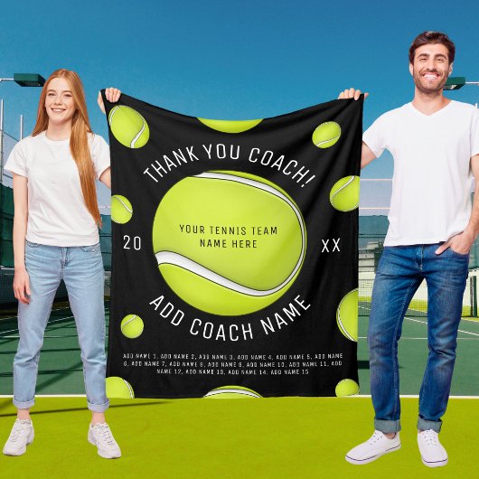 テニスコチギフトカスタムチーム名ブランケット フリースブランケット