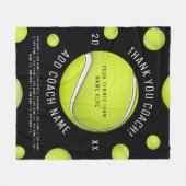 テニスコチギフトカスタムチーム名ブランケット フリースブランケット (正面(横))