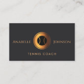 テニスコチゴールデンラグジュアリーエレガントモダン追加の名前 名刺 (正面)