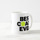 テニスコチベストコーチエバーコーおもしろいヒマグ コーヒーマグカップ (正面右)