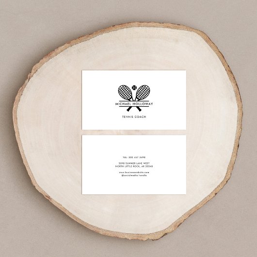 テニスコチミニマル白黒 名刺
