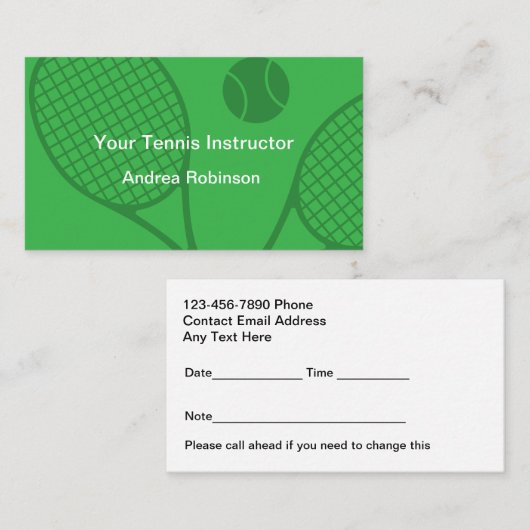 テニスコッズクラスアポイントメントアラーム 予約カード (正面/裏面)