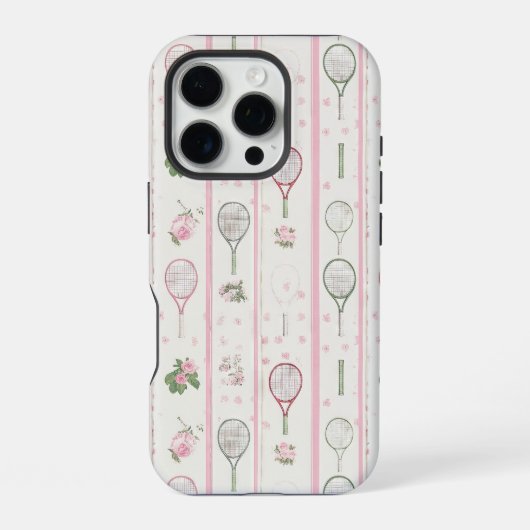 テニスコラージュパターン iPhoneケース (裏面)