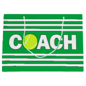 テニスコーカスタムチカラースポーツチームパーティー ラージペーパーバッグ (正面)