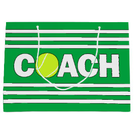 テニスコーカスタムチカラースポーツチームパーティー ラージペーパーバッグ