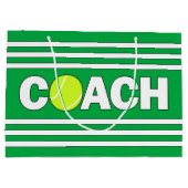 テニスコーカスタムチカラースポーツチームパーティー ラージペーパーバッグ (裏面)