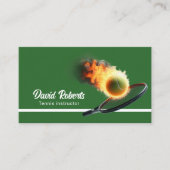 テニスコークールチテニスボールinファイアーグリーン 名刺 (正面)