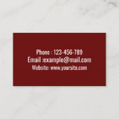 テニスコーシンプルプロフェッショナル懸命コートスポーツ 名刺 (裏面)