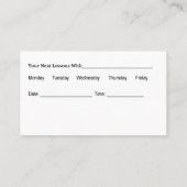 テニスコースアポイントメント名刺テンプレート 名刺 (裏面)