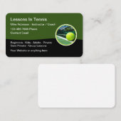 テニスコースコーチビジネスカード 名刺 (正面/裏面)