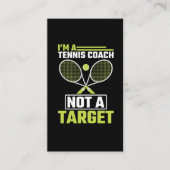 テニスコーチが標的のテニストレーおもしろいナーに 名刺 (正面)