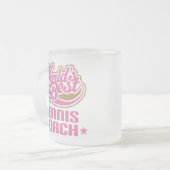 テニスコーチのギフト フロストグラスマグカップ (正面左)