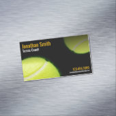 テニスコーチのトレーナーの練習のレッスン マグネット名刺 (インサイチュ)