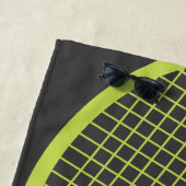 テニスコーチのラケッパーソナライズされたトネームクラブ ビーチタオル (インサイチュ)