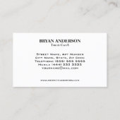 テニスコーチの名刺 名刺 (裏面)