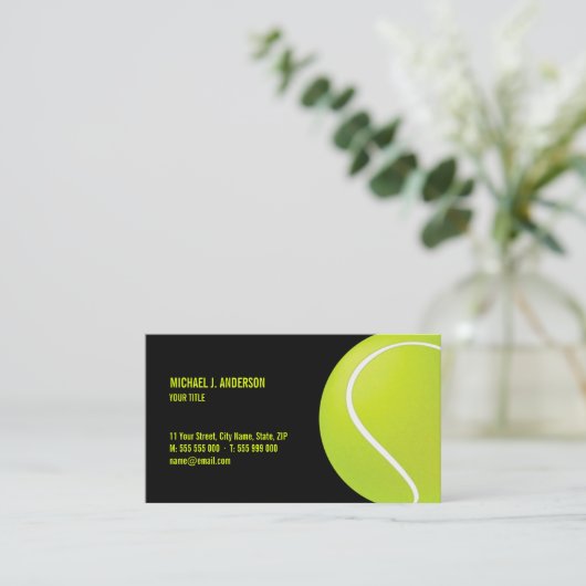 テニスコーチの名刺 名刺 (スタンド正面)