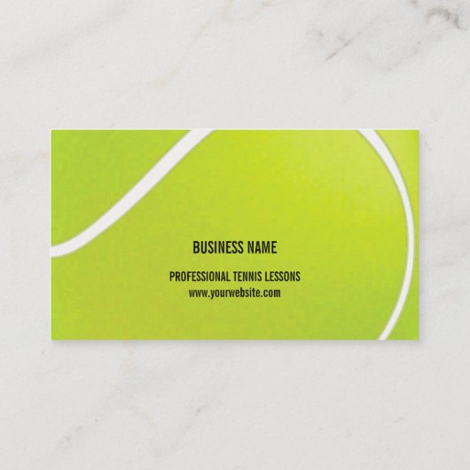 テニスコーチの名刺 名刺 (裏面)