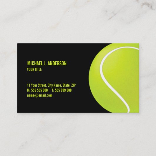 テニスコーチの名刺 名刺 (正面)