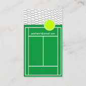 テニスコーチの名刺 名刺 (裏面)