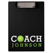 テニスコーチの名前をカスタムする クリップボード (正面)