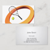 テニスコーチの専門のプロインストラクター 名刺 (正面/裏面)