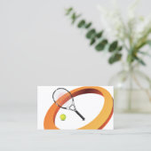 テニスコーチの専門のプロインストラクター 名刺 (スタンド正面)