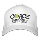 テニスコーチの帽子をあなたの名前あなたのゲーム個人化して下さい 刺繍入りキャップ (正面)