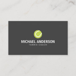 テニスコーチまたはプレイヤー名刺-モダン 名刺