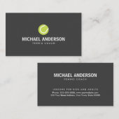 テニスコーチまたはプレイヤー名刺-モダン 名刺 (正面/裏面)