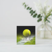 テニスコーチスクエアビジネスカード スクエア名刺 (スタンド正面)