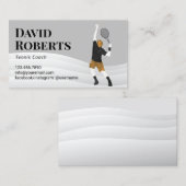 テニスコーチスポーツインストラクター抽象芸術 名刺 (正面/裏面)