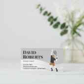 テニスコーチスポーツインストラクター抽象芸術 名刺 (スタンド正面)