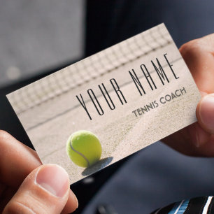 テニスコーチネームプレイヤーアスリートプロクレイコート 名刺