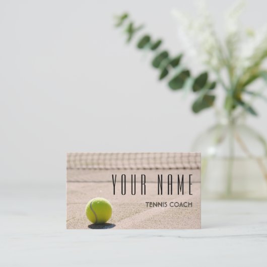 テニスコーチネームプレイヤーアスリートプロクレイコート 名刺 (スタンド正面)