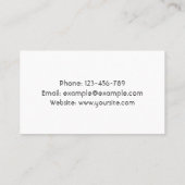 テニスコーチネームプレイヤーアスリートプロクレイコート 名刺 (裏面)